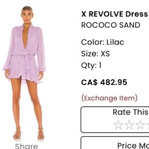 X revolve x Rococo sand Lavender Wrap Dress